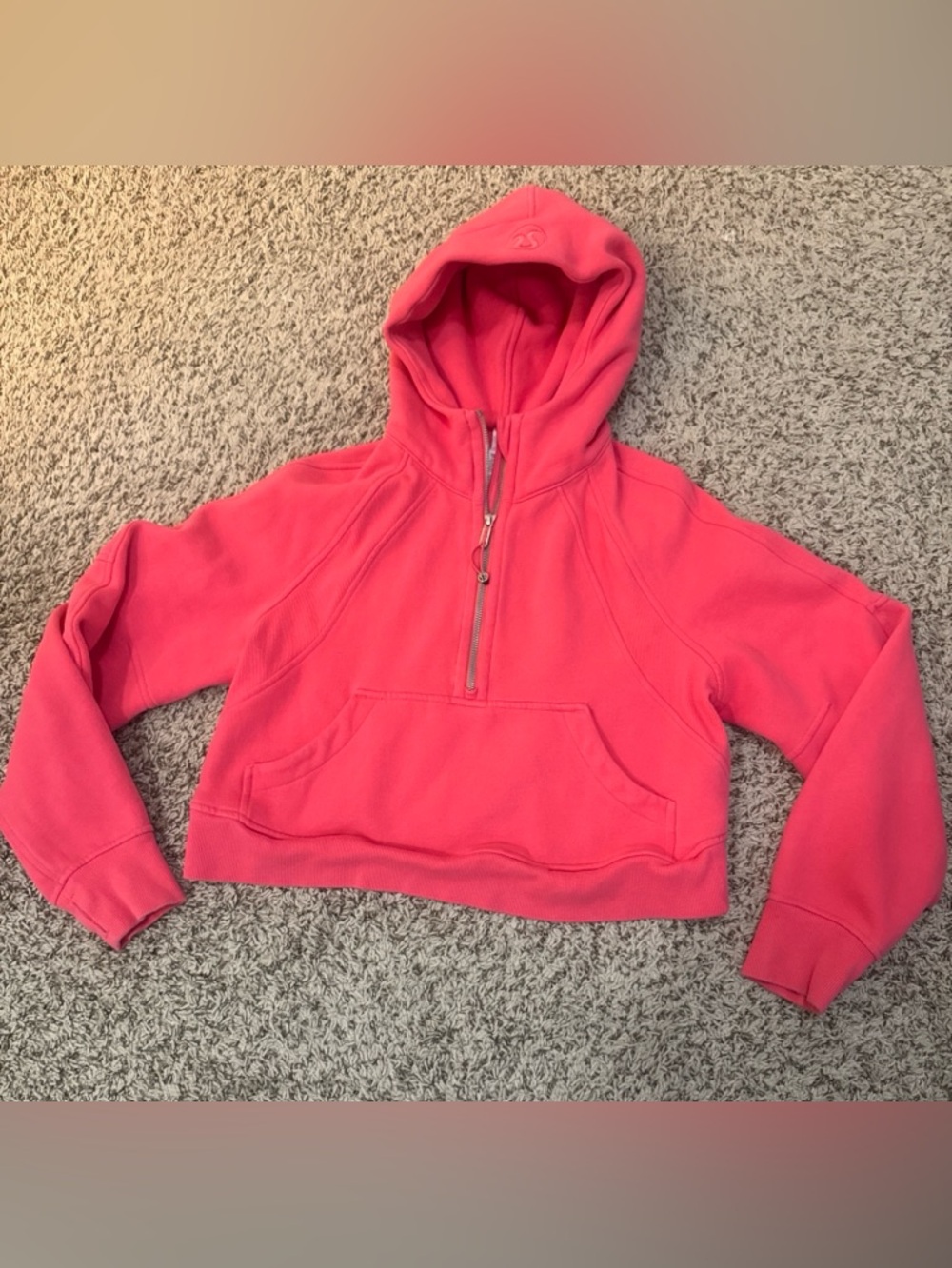 Lululemon Scuba Oversized Half Zip Hoodie Lip Glass XS/S